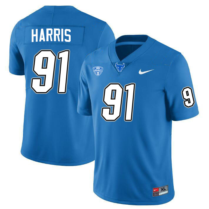 Demone Harris UB Bulls Jersey,University Of Buffalo Bulls #91 Demone Harris Jersey Youth-Blue